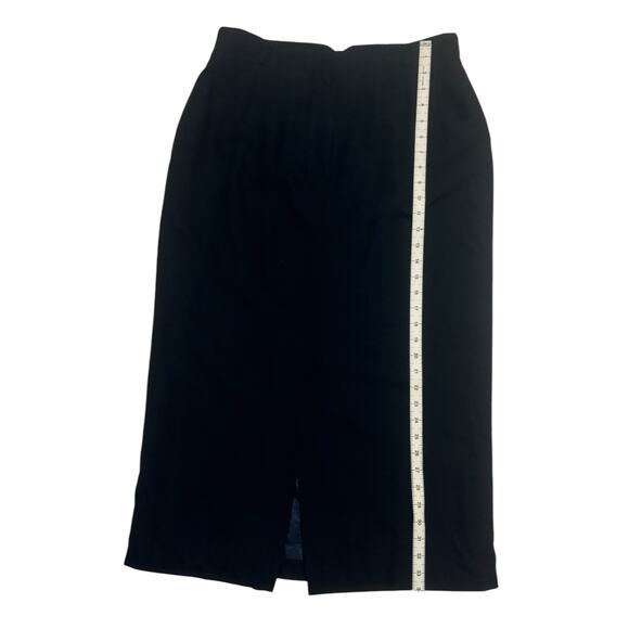 Vintage 90s Jones New York Blue Midi Wool Skirt Womens 14 Classiccore Heritage - Picture 10 of 10